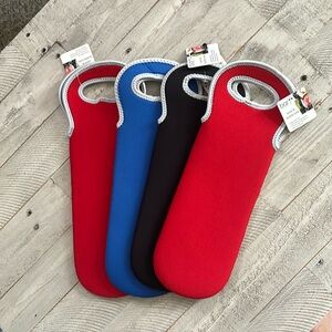 Set of 4 Neoprene Wine Totes